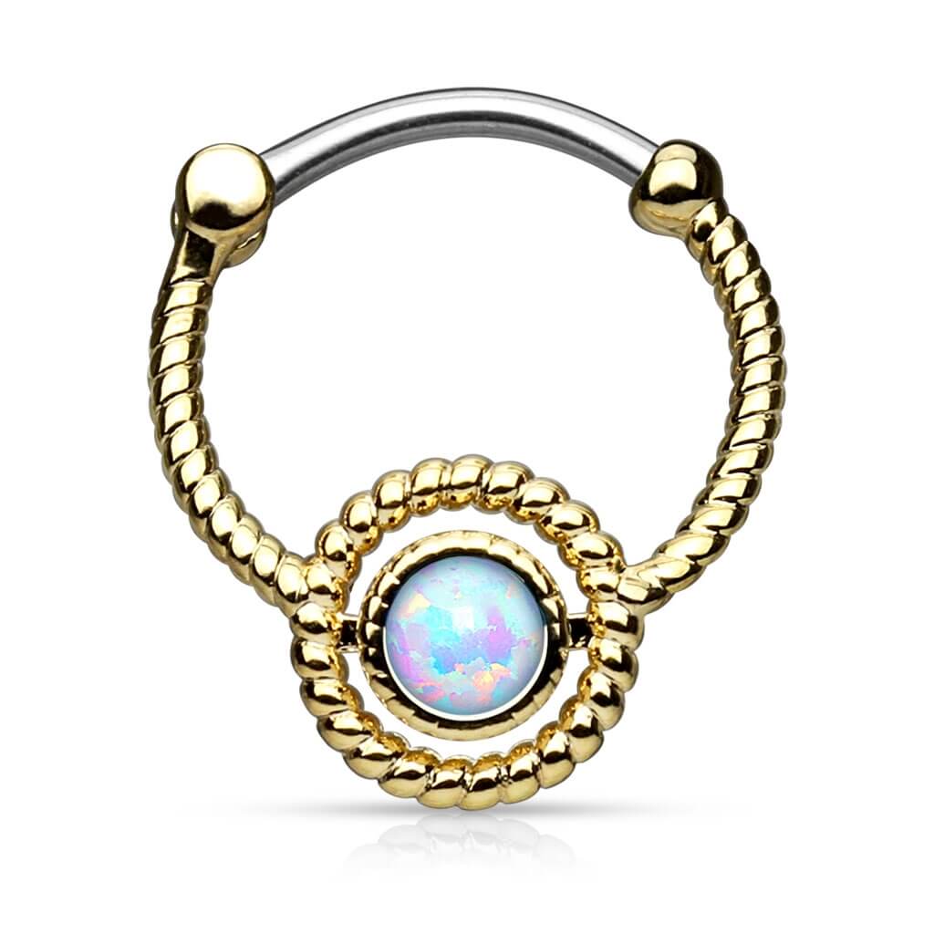 Septum Piercing Clicker Opal Clicker