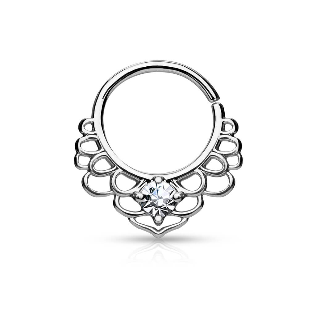 Ring Lutus Flower Zirconia Bendable