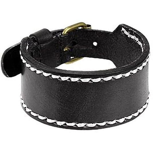 Bracelet Noir Bordure Cousu