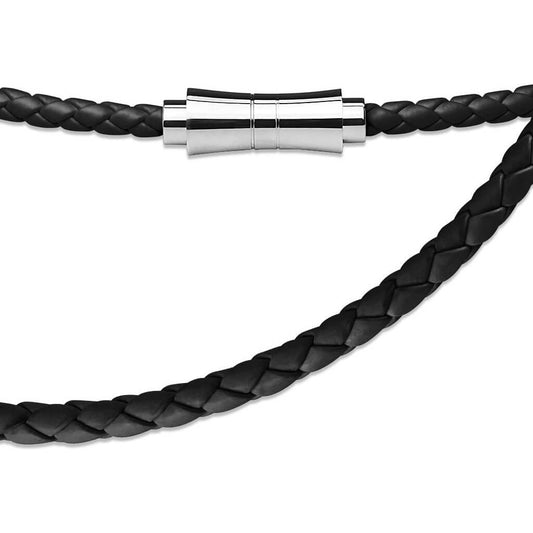 Collier Tressé Noir Aimant