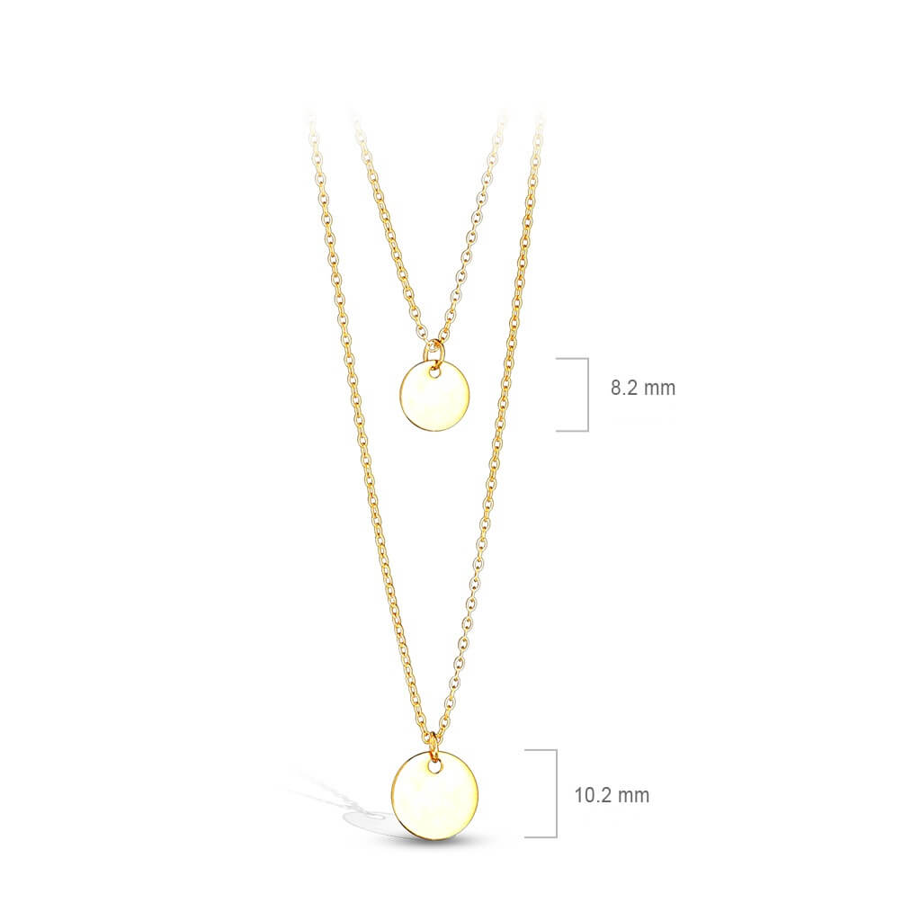 Collier Pendentif Rond Plat