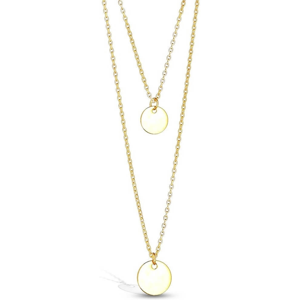 Collier Pendentif Rond Plat