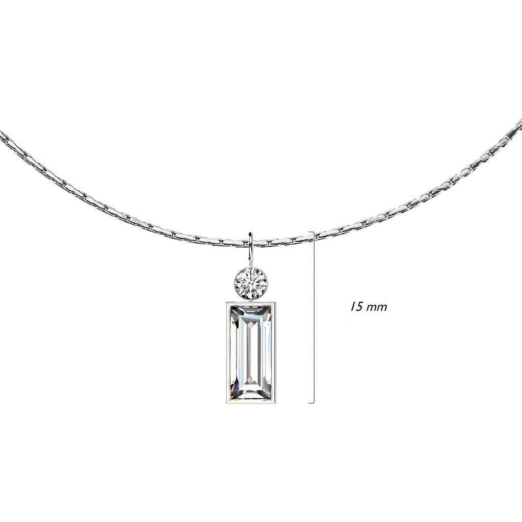 baguette zirconia pendant