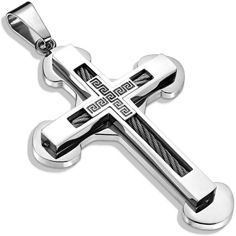 Doppel Kreuz Silber