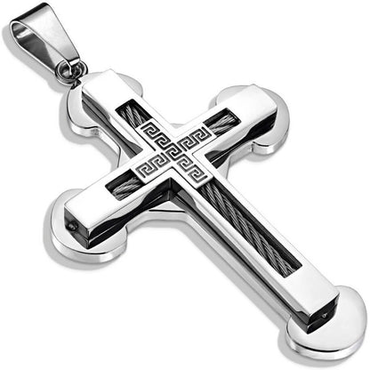 Doppel Kreuz Silber