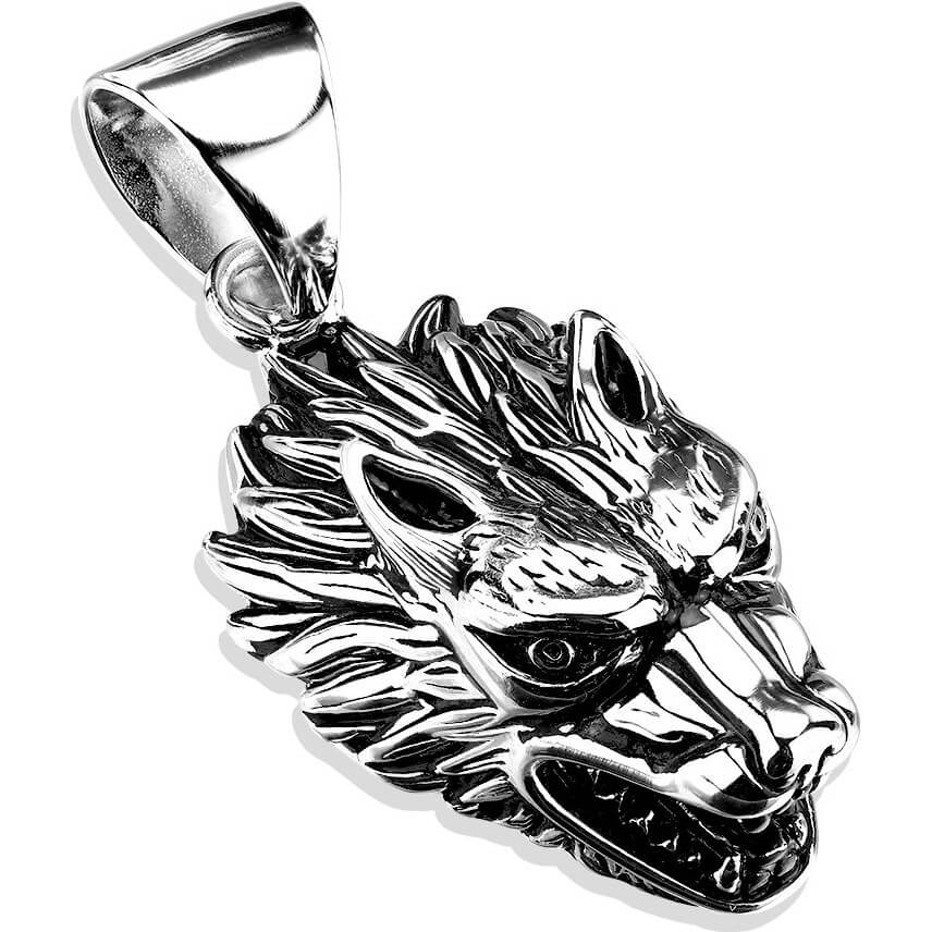 Collier Argent Loup