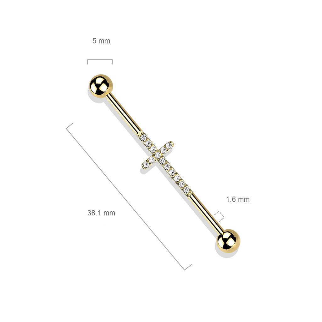 Titan Industrial Barbell Kreuz Zirkonia