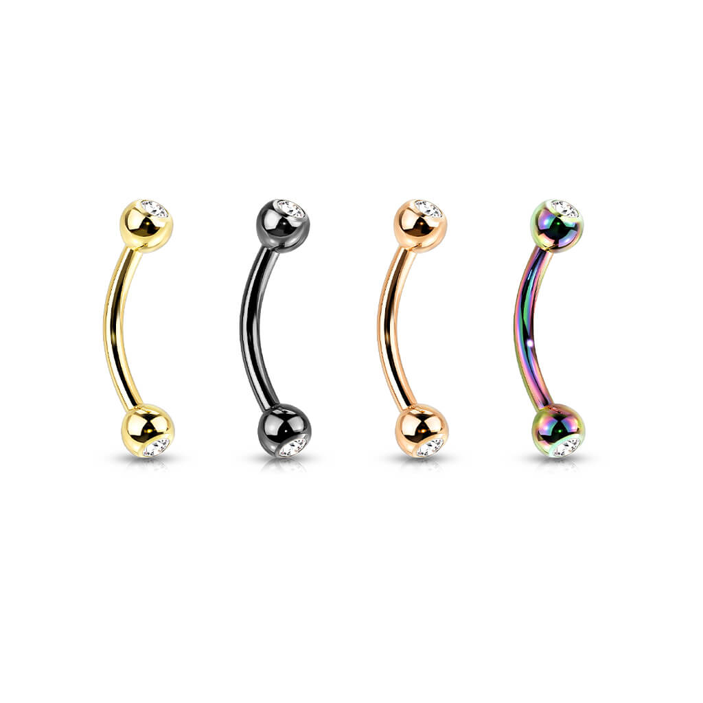 Titanium Eyebrow Piercing Ball Zirconia