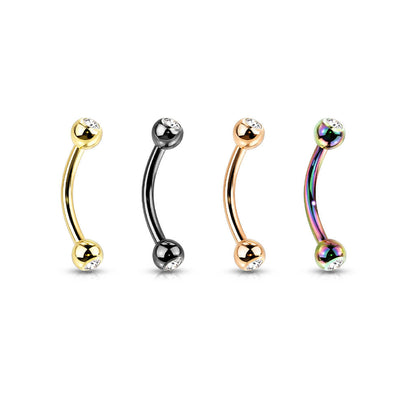 Titanium Eyebrow Piercing Ball Zirconia