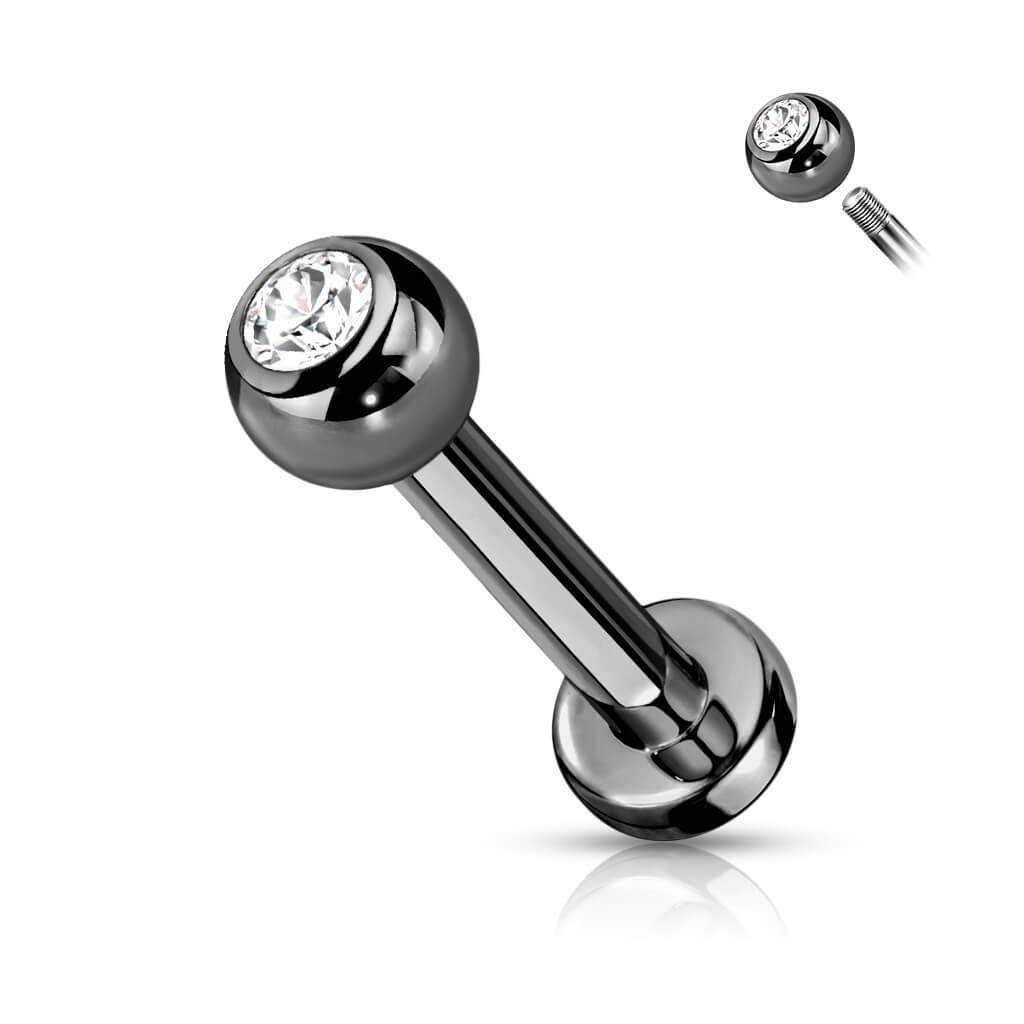 Titanium Labret Ball Zirconia