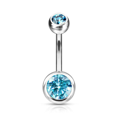 Titan Bauchnabelpiercing Zirkonia Rund