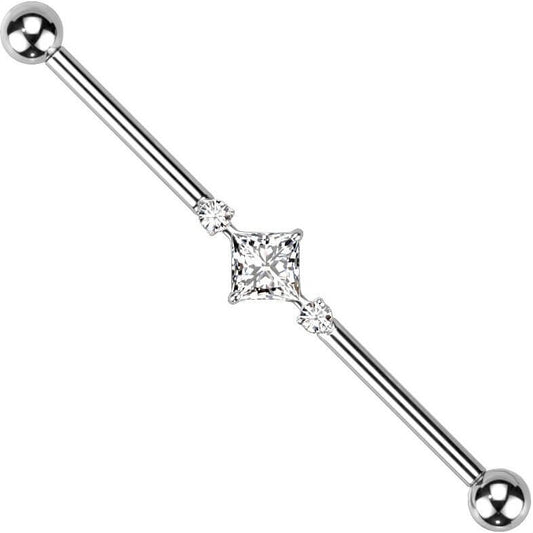 Titanium Industrial Barbell Square Zirconia Internally Threaded