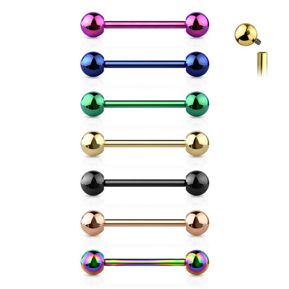 Titanium Barbell Ball Internally Threaded