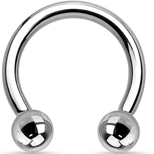 Titanium Horseshoe Ball Silver Internally Threaded