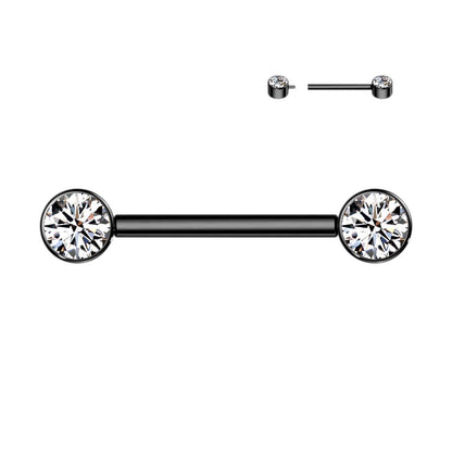 Titan Nippelpiercing Zirkonia Innengewinde