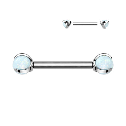 Titan Nippelpiercing Opal Innengewinde