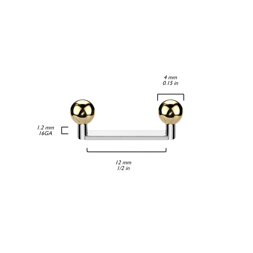 Barbell Surface Barra piatta con sfere Filettatura Interna