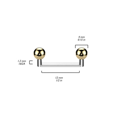 Barre de surface Bille Plat Filetage Interne