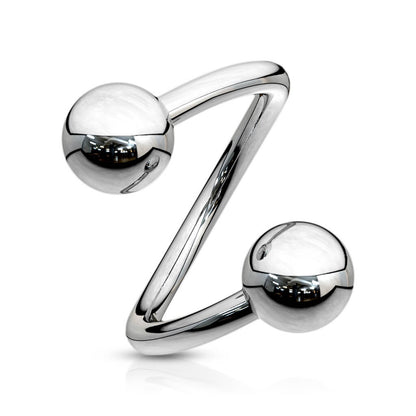 Horseshoe Ball Twist Silver