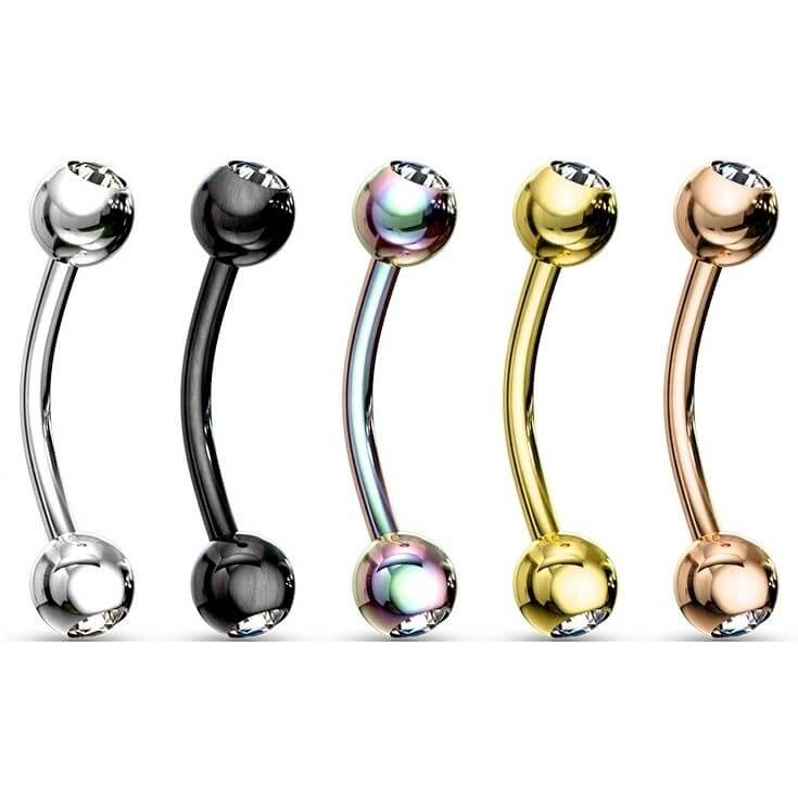 Eyebrow Piercing Ball Zirconia