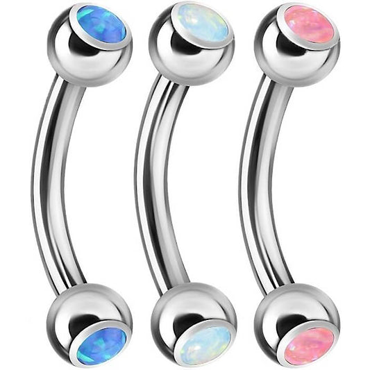 Eyebrow Piercing Ball Opal