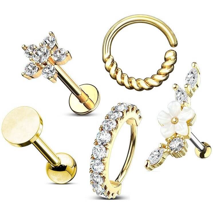 Pack de valor Set Labret Barbell Bendeble Hoop Ring