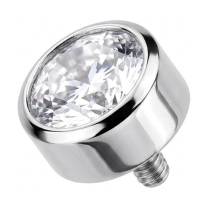 Titanium Top Round Bezel Zirconia Internally Threaded