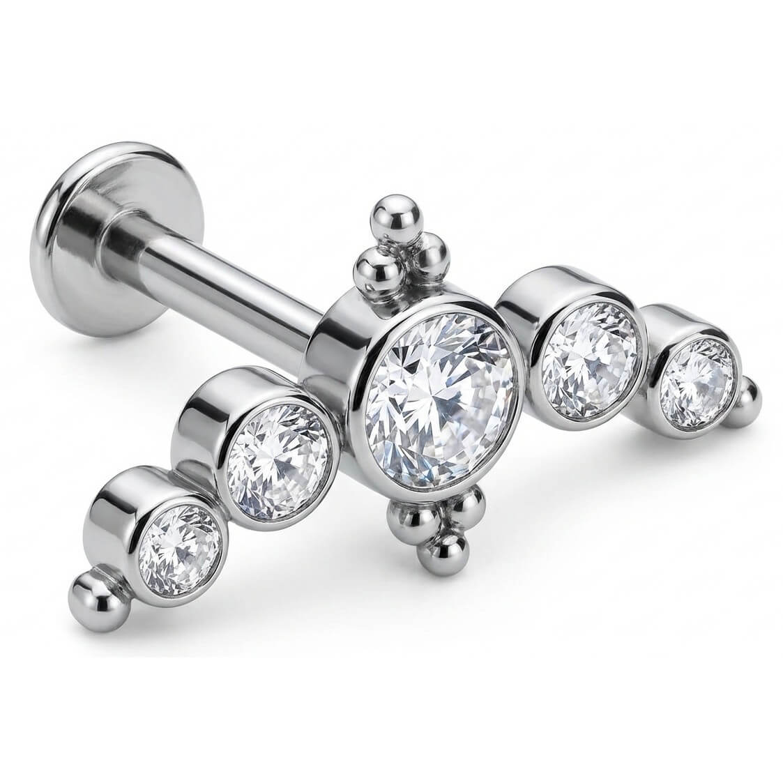 Titanium Labret top Internally Threaded