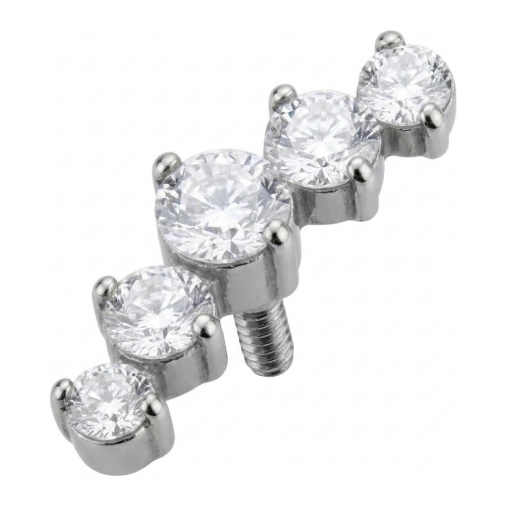 Titanium Top Five Zirconia Curved Cluster Internally Threaded