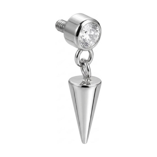 Titanium Top Zirconia With Dangling Spike Internally Threaded