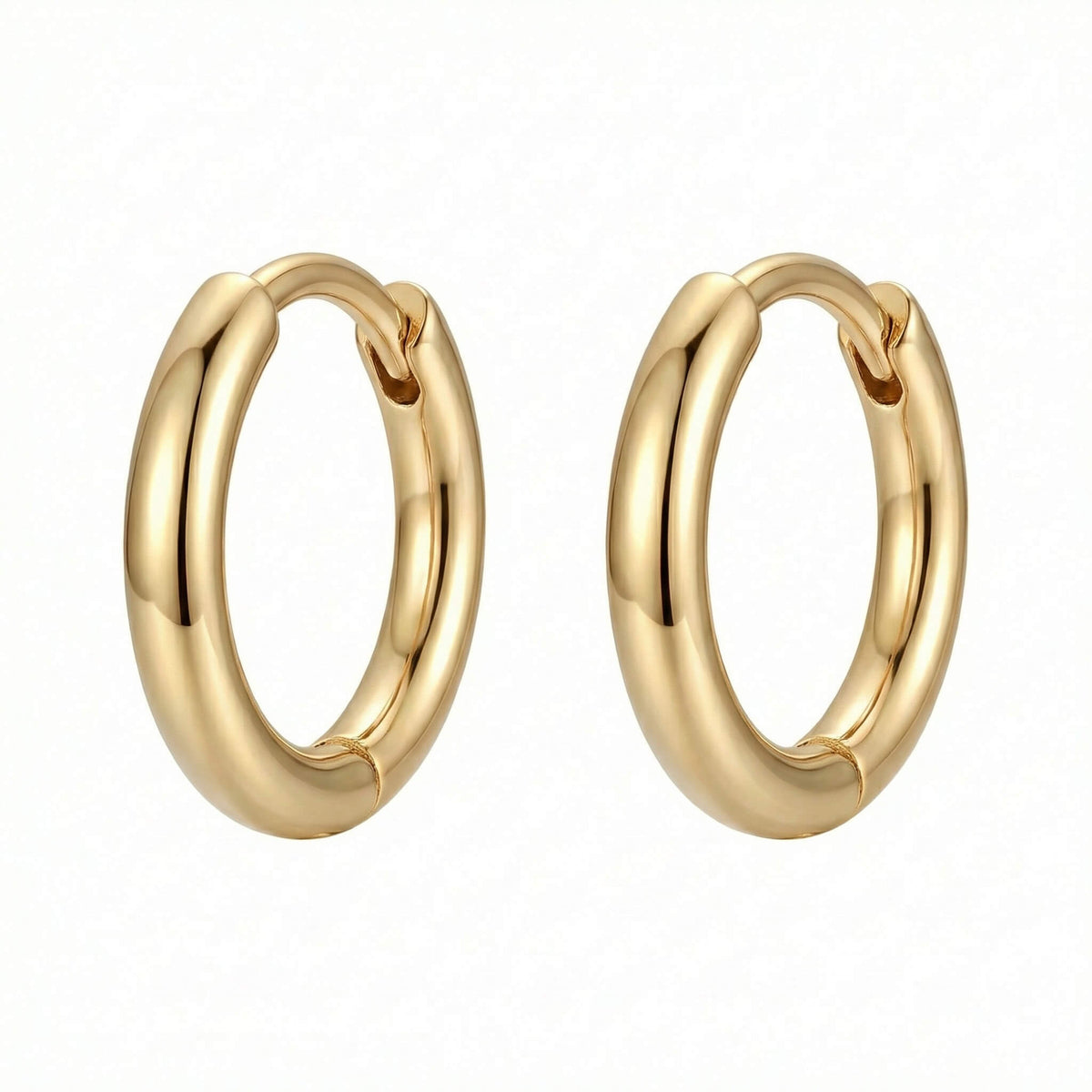 Titanium Earring Solid Circle Huggie Hoop Clicker