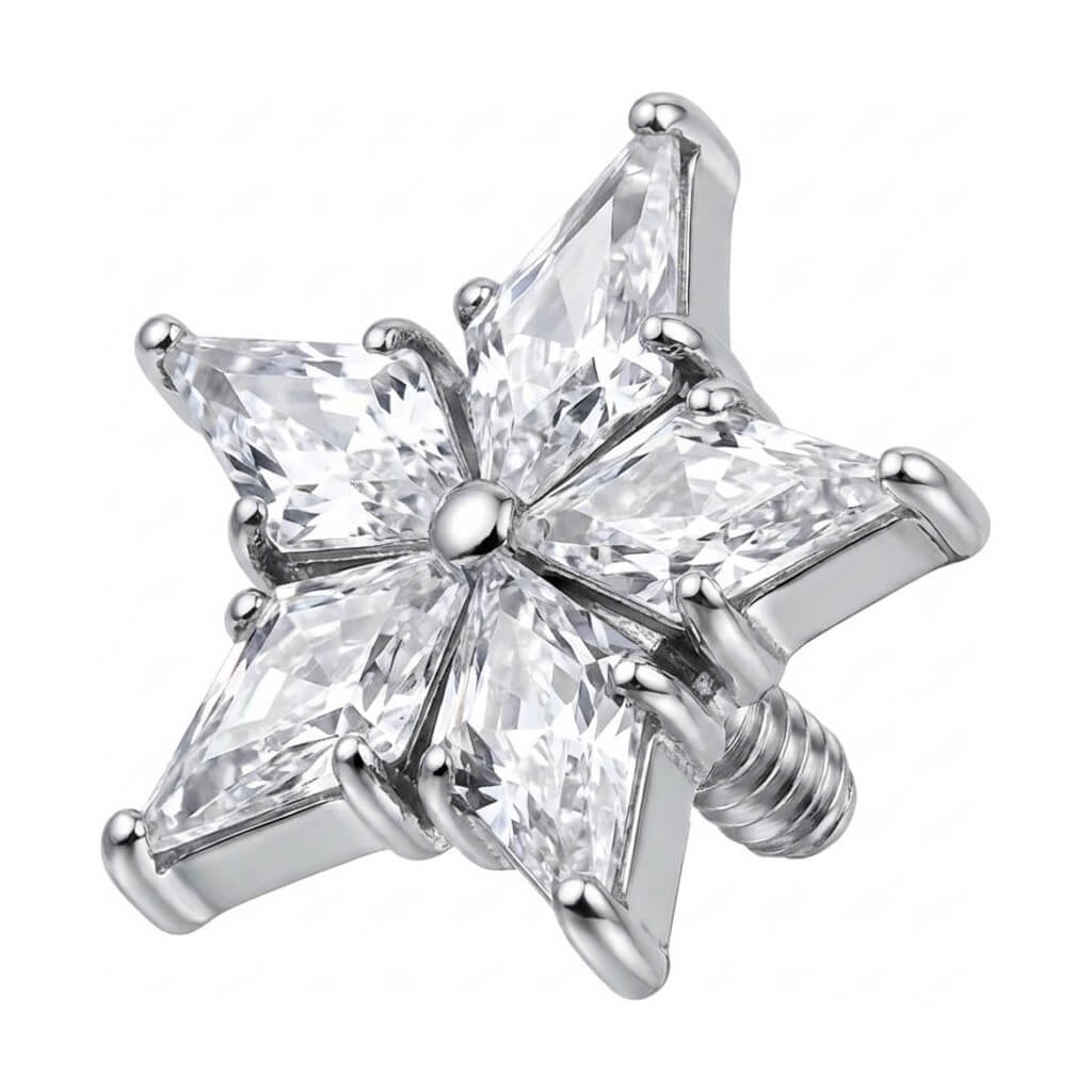 Titanium Top Six Point Star Internally Threaded