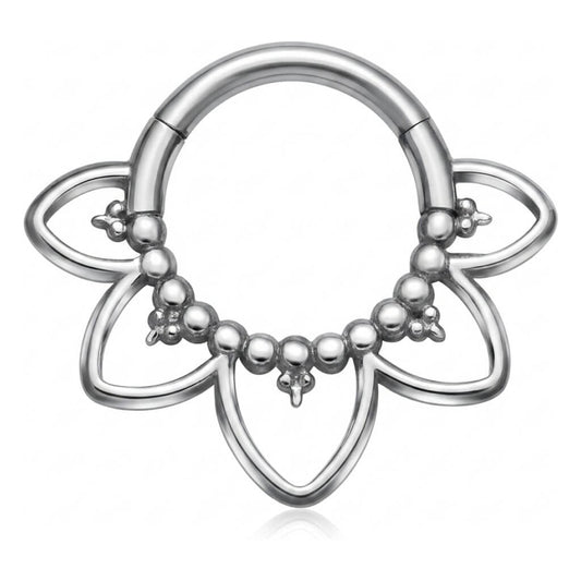 Titanium Ring Lotus Flower Clicker