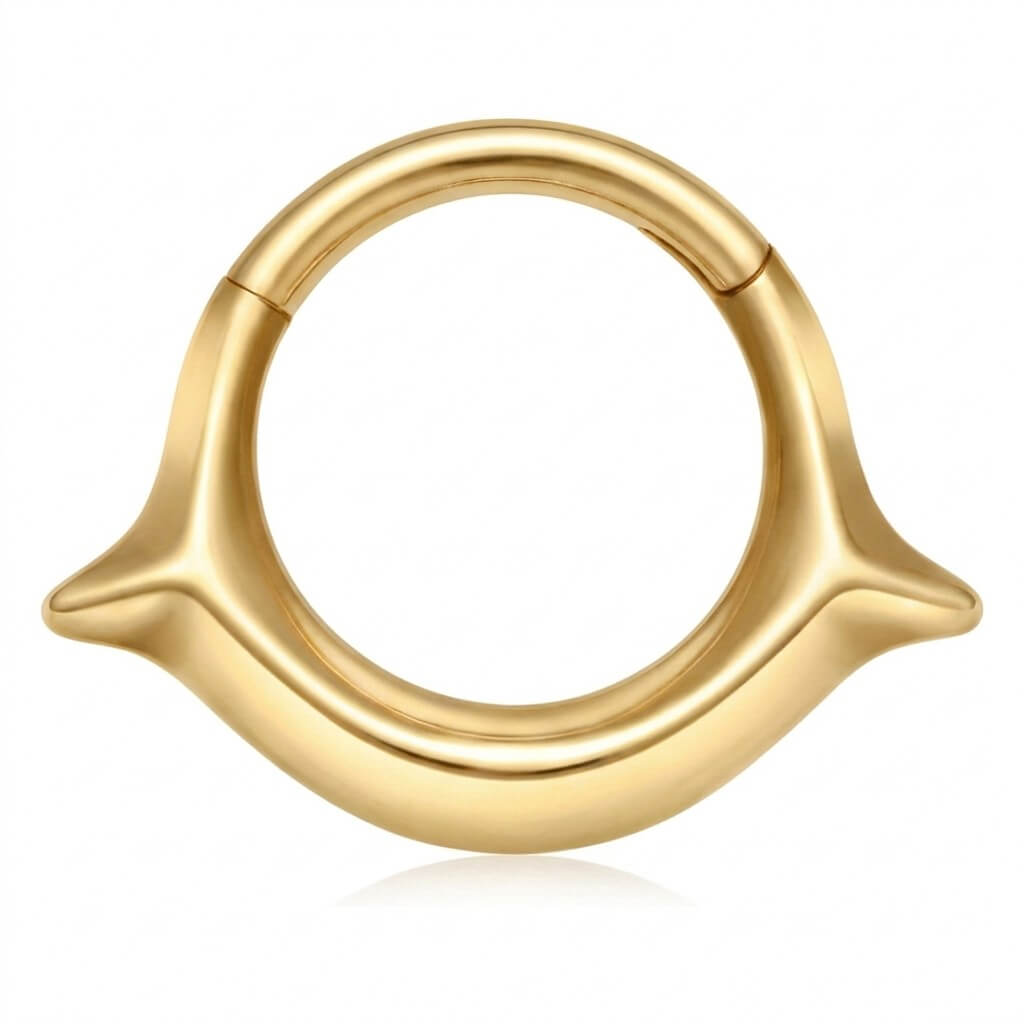 Titanium Ring Tribal Clicker
