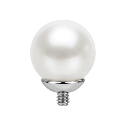 Titanium Top White Pearl Sphere Internally Threaded