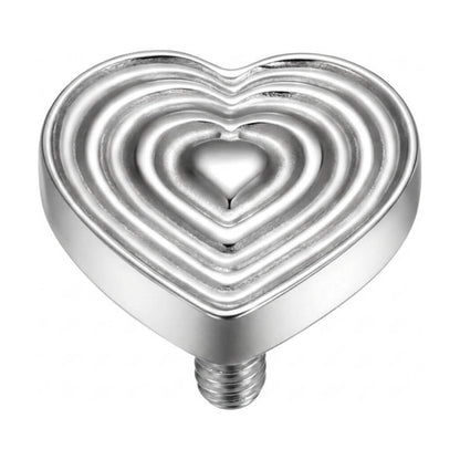 Titanium Top Layered Heart Shape Internally Threaded