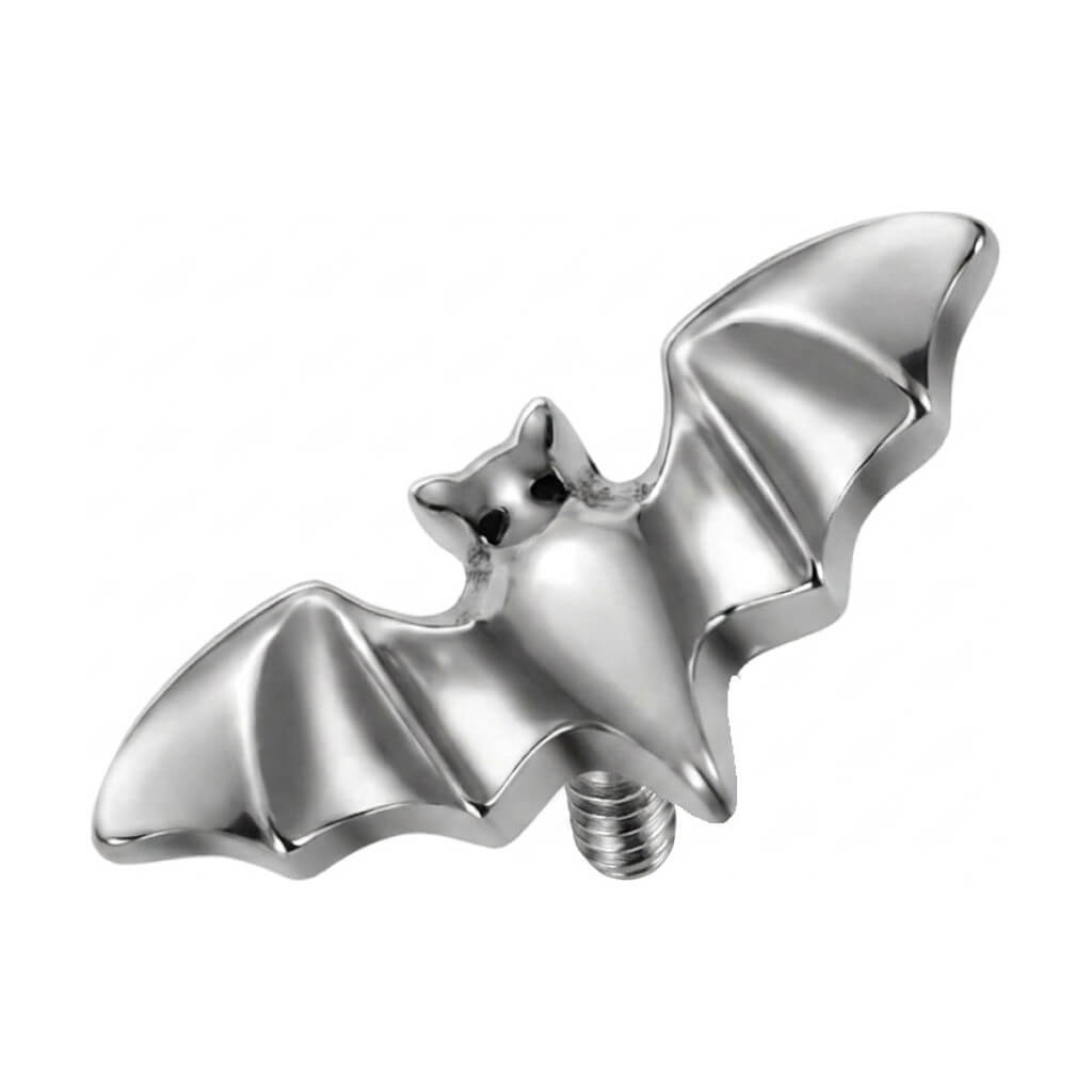 Titanium Top Flying Bat Silhouette Internally Threaded