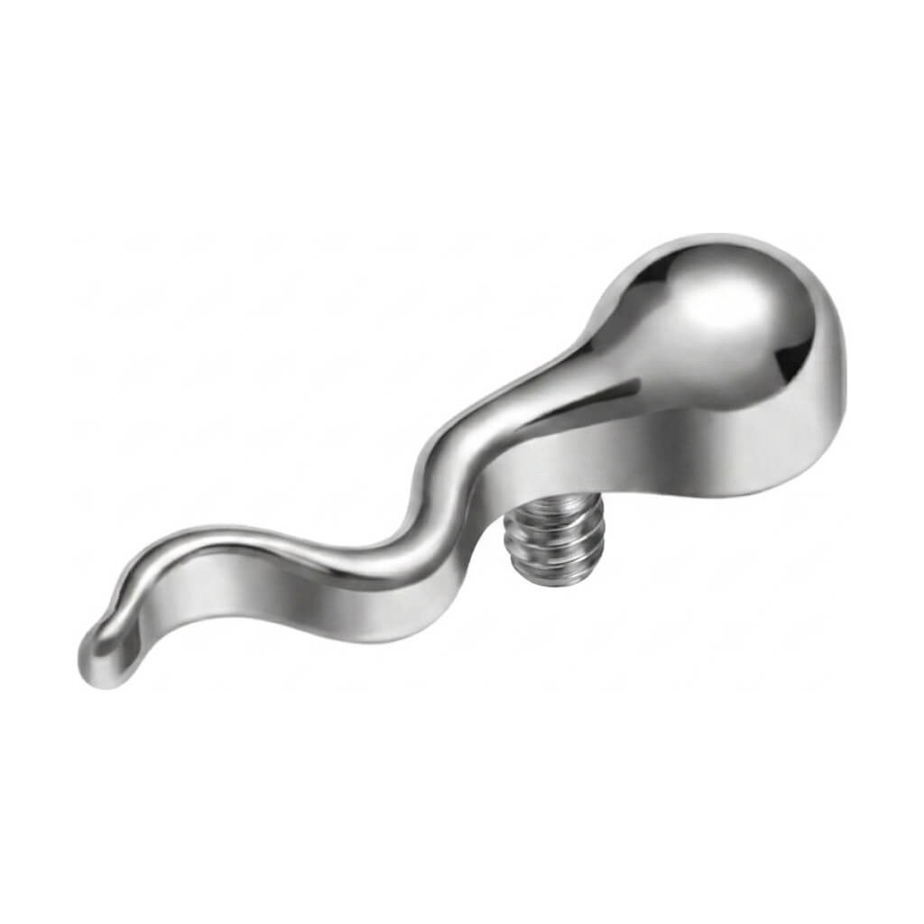 Titanium Top Curved Flowing Wave Internally Threaded