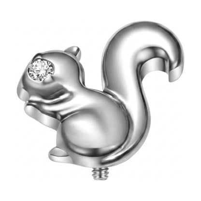 Titanium Top Squirrel with Stone Eye Internally Threaded