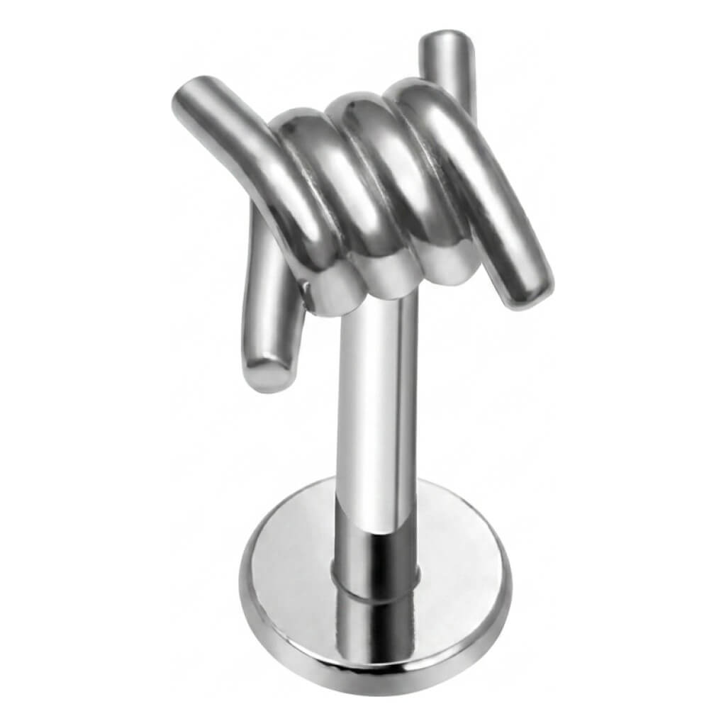 Titanium Labret Barbed Wire Internally Threaded