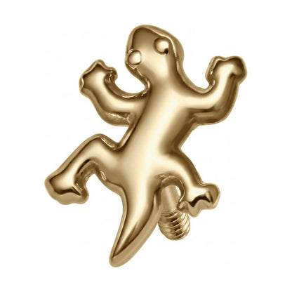Titanium Top Climbing Gecko Figure Internally Threaded