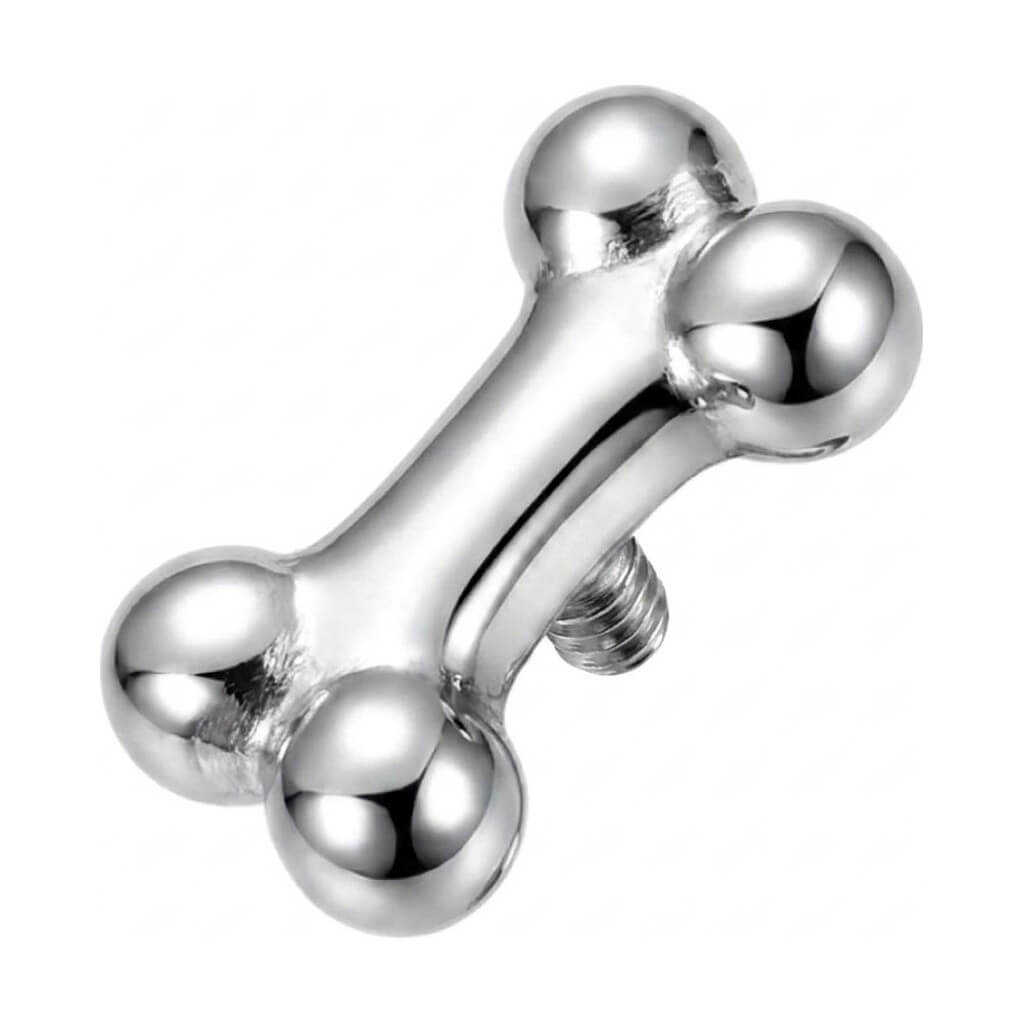 Titanium Top Dog Bone Silhouette Internally Threaded