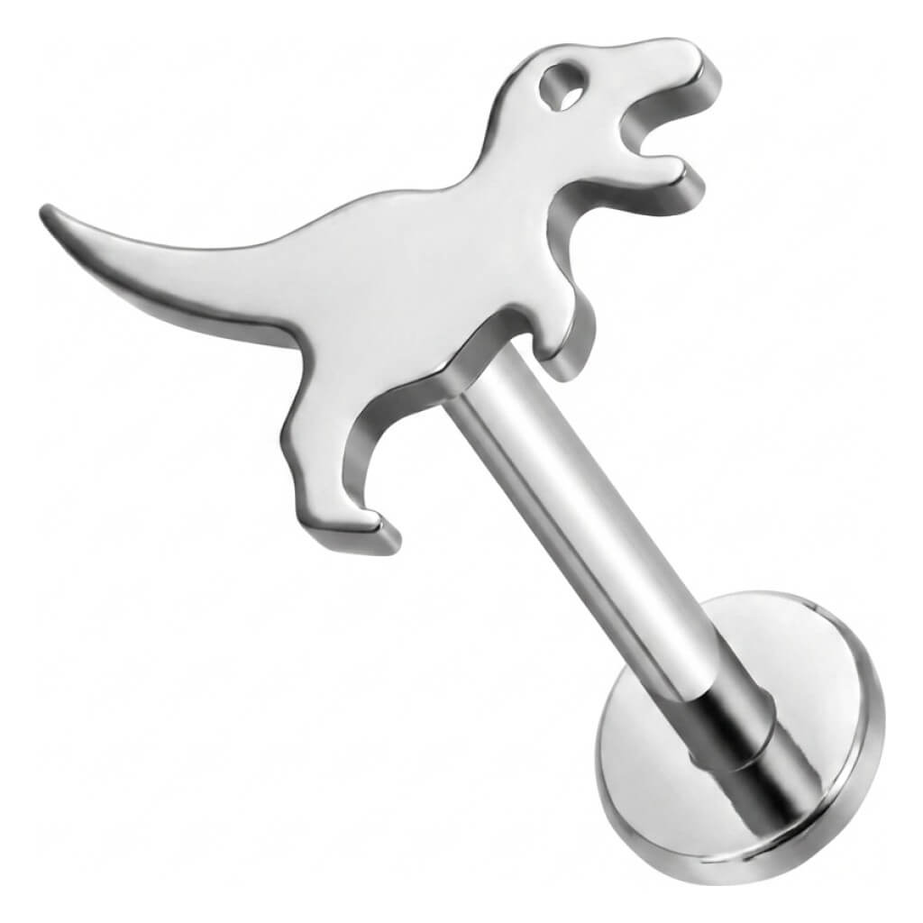 Titanium Labret Dinosaur Internally Threaded