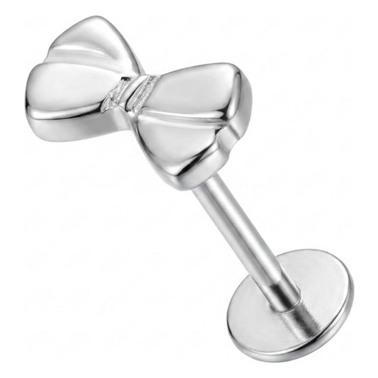 Titanium Labret Bow Internally Threaded